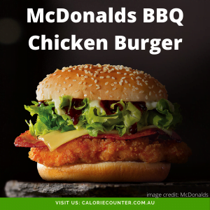 Calories in McDonalds Crispy BBQ Chicken Burger