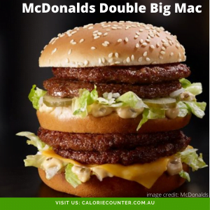 Calories in McDonalds Double Big Mac