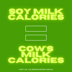 Soy Milk Calories equals Cow's milk Calories