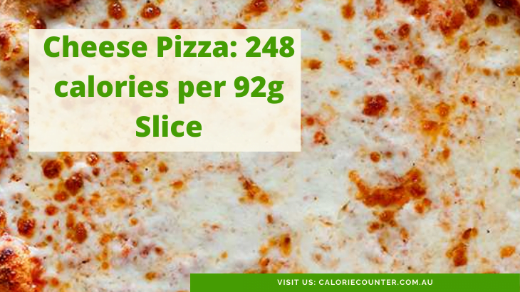 Calories in a slice of Cheese Pizza