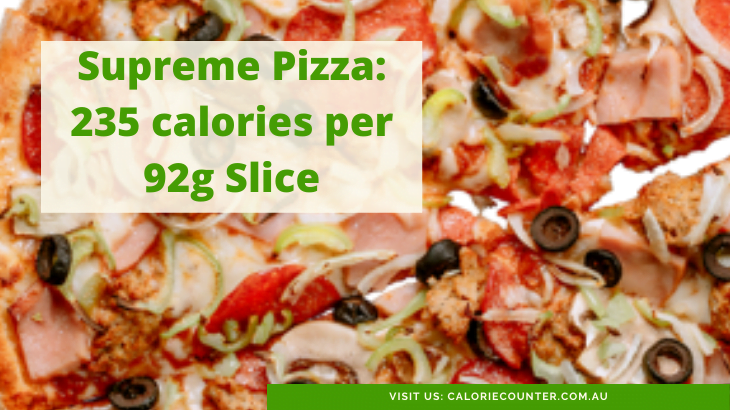 Calories in a slice of Supreme Pizza