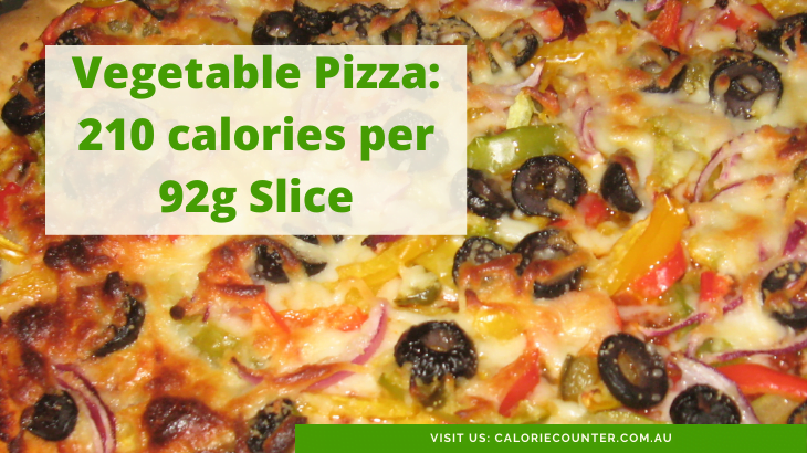 Calories in a Slice of Vegetable Pizza