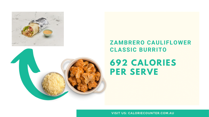 Zambrero Cauliflower Classic Burrito Calories