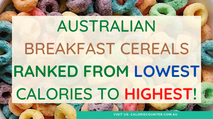 Cereal calories ranked low to high