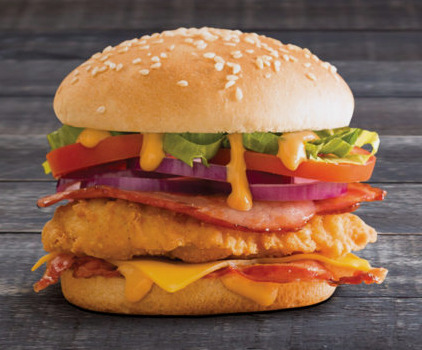 Calories in Chicken Treat Baconary Deluxe Burger